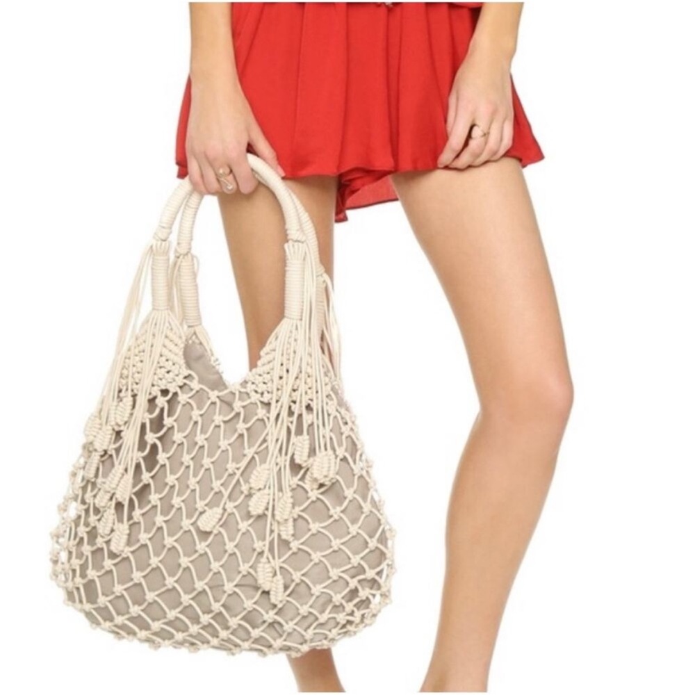 Monserat De Lucca Cream Shoulder Bag